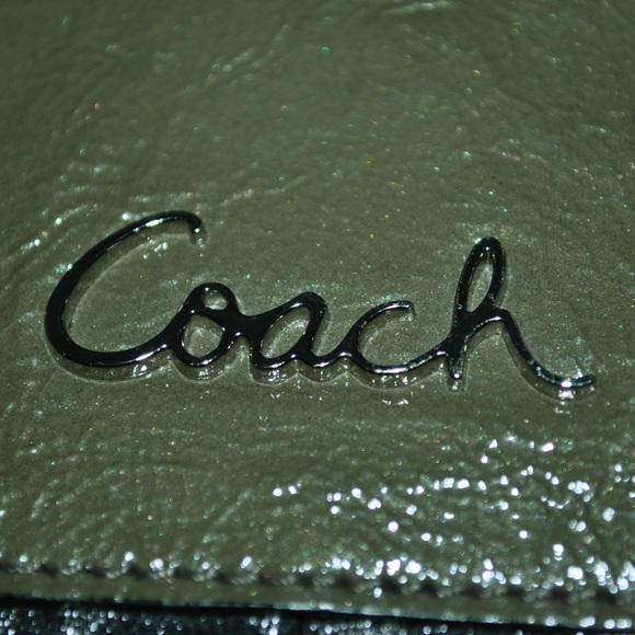 Coach Metallic Gray Leopard Shoulder Bag - Picture 8 of 11